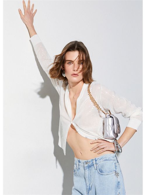 Cardigan con paillettes LIU JO | WA6530MA68R/P9691